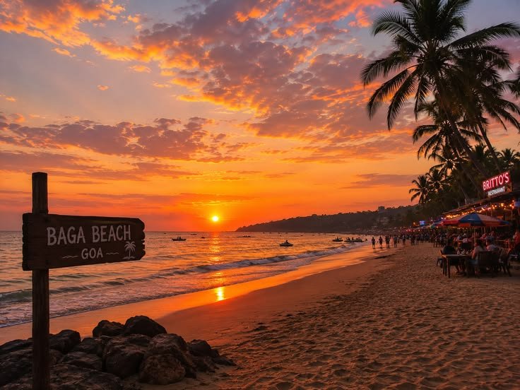 Beautiful beach in Goa, India